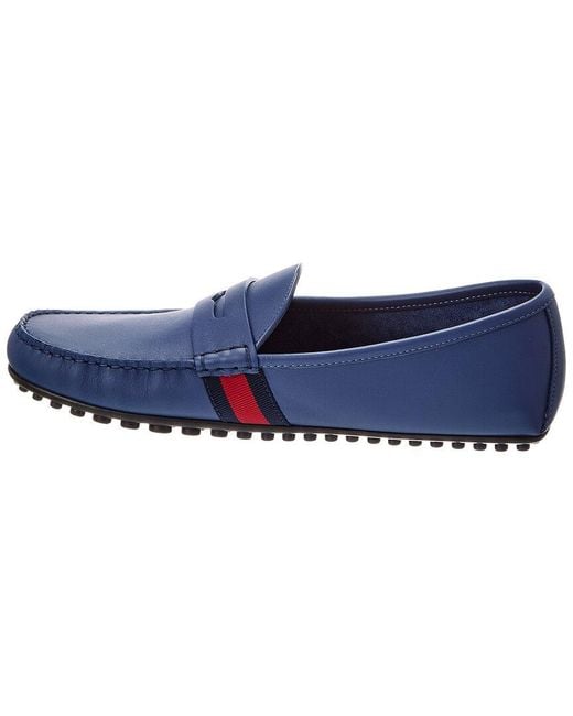 Gucci Blue Leather Loafer for men