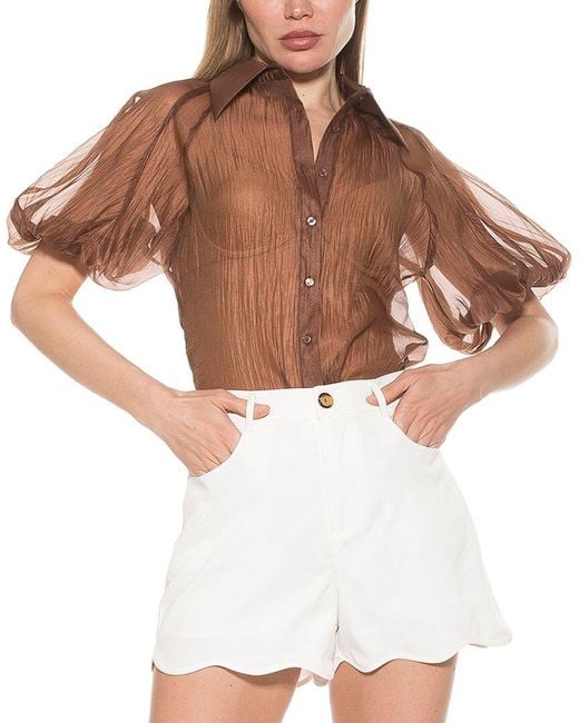 Alexia Admor White Billie Shirt