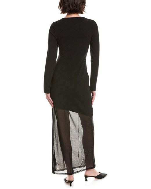 Rag & Bone Black Sascha Mixed Media Dress