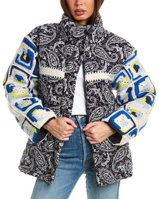 Sea Blue Theodora Paisley Quilted Jacket