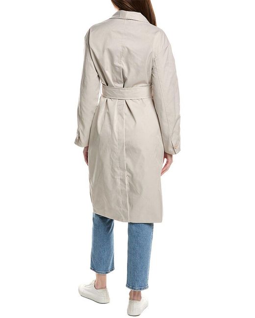 Noize White Rose Medium Trench Coat