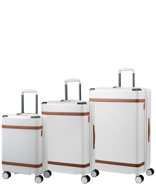 CHAMPS White Vintage Iii 3pc Expandable Luggage Set