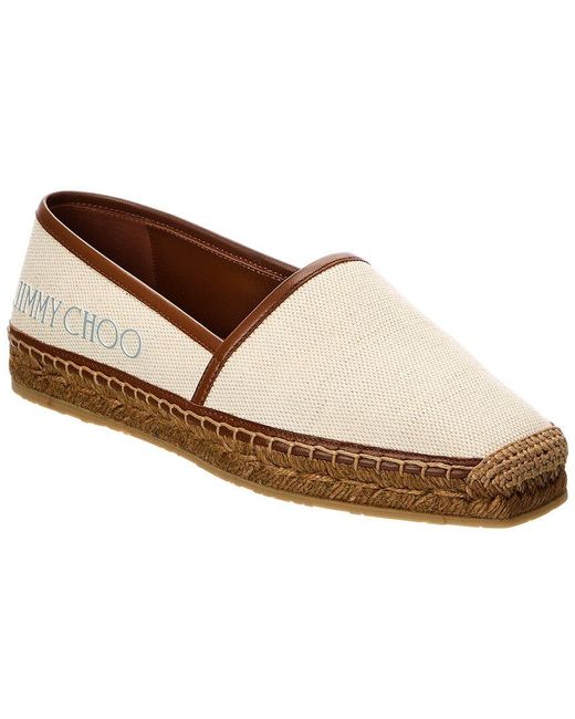 jimmy choo dru embellished woven espadrilles