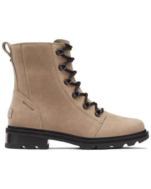 sorel lennox lace boot sandy tan