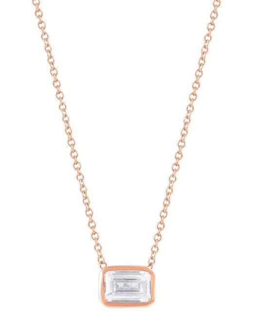 Lab Grown Diamonds Metallic 14K Rose 0.50 Ct. Tw. Lab Grown Diamond Pendant