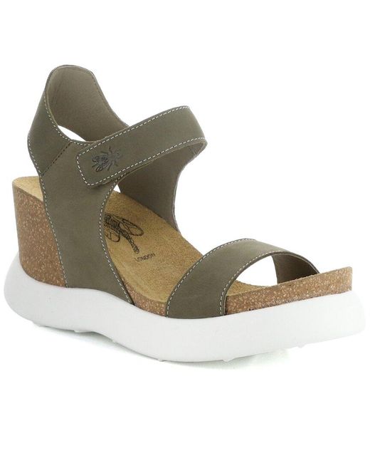Fly London Metallic Gogo Suede Sandal