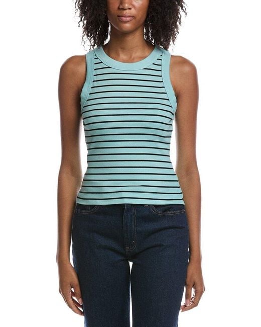 Michael Stars Blue Gina Ringer Tank Top