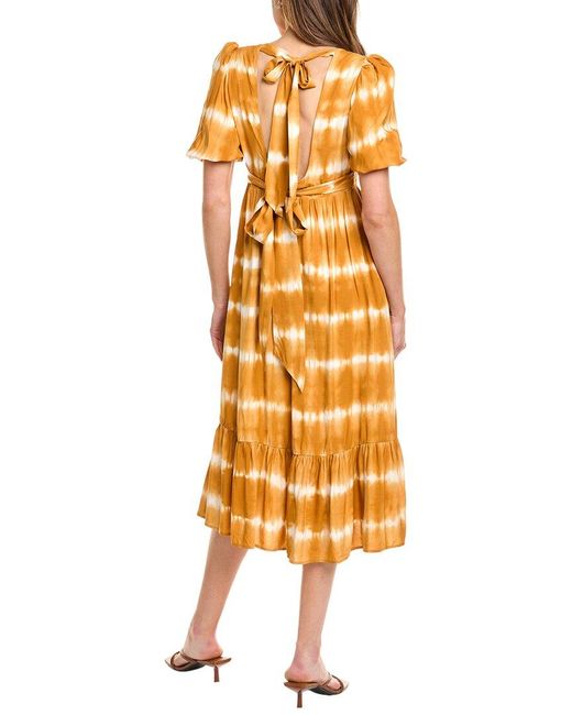 Lyra & Co Yellow Midi Dress