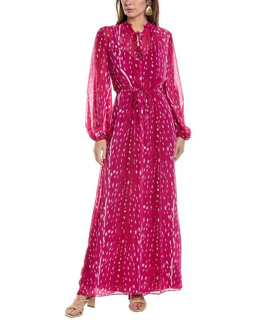 Diane von Furstenberg Pink Fabien Maxi Dress