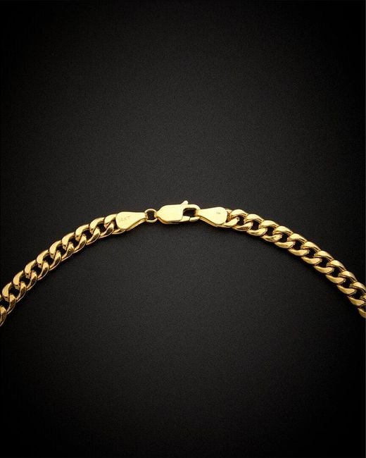 Italian Gold Black 14k Miami Cuban Necklace