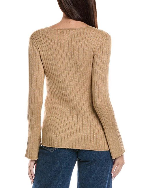 Majestic Filatures Blue Metallic Rib Cardigan