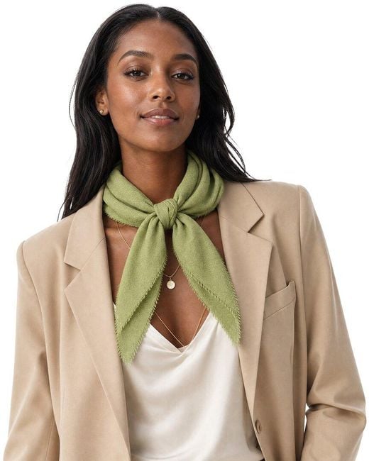 Blue Pacific Brown Solid Cashmere-Blend Neckerchief