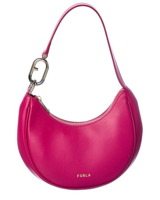 Furla Primavera Small Leather Shoulder Bag in Pink | Lyst