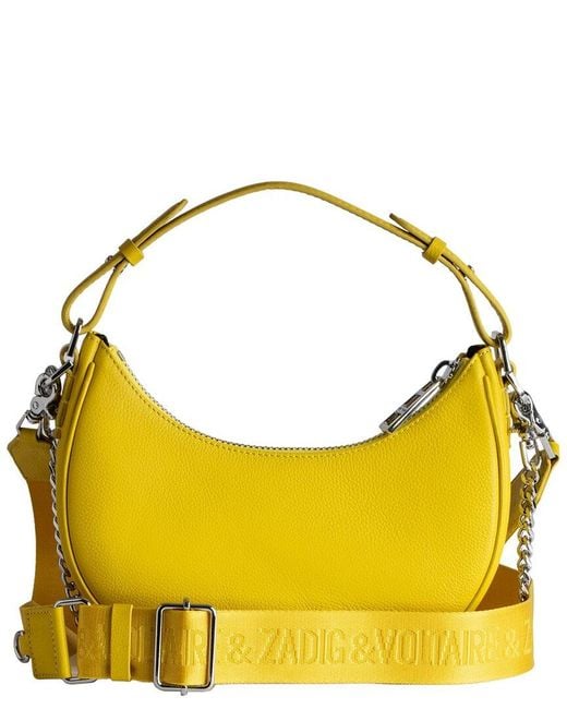 Zadig & Voltaire Yellow Moonrock Grained Leather Crossbody