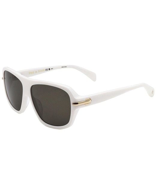 Rag & Bone White 57Mm Sunglasses