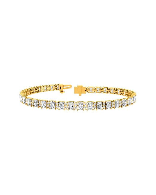 Lab Grown Diamonds Metallic 14K 8.06 Ct. Tw. Lab-Grown Diamond Tennis Bracelet