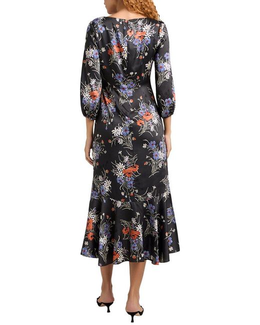 Cinq À Sept Black Three Quarter Sleeve Walker Dress