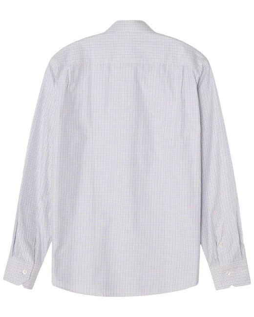 Robert Talbott White Reynolds Mini Tattersall Dress Shirt for men