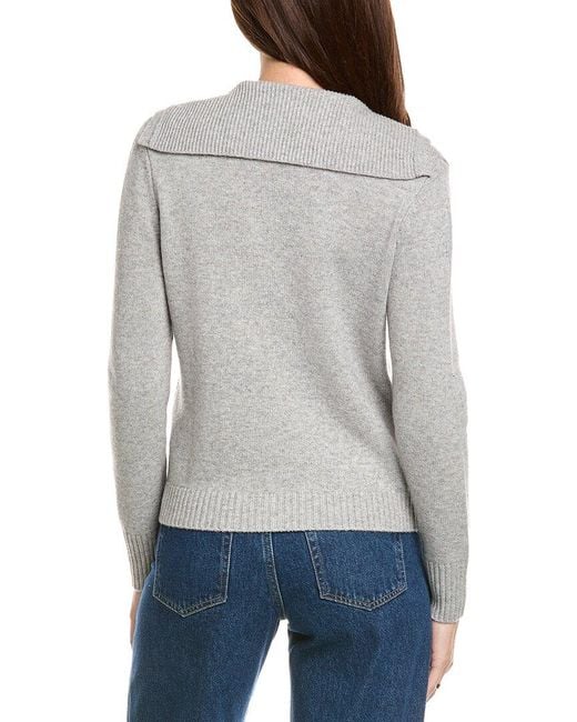 Kier + J Gray Kier + J Sailor Collar Wool & Cashmere-Blend Cardigan