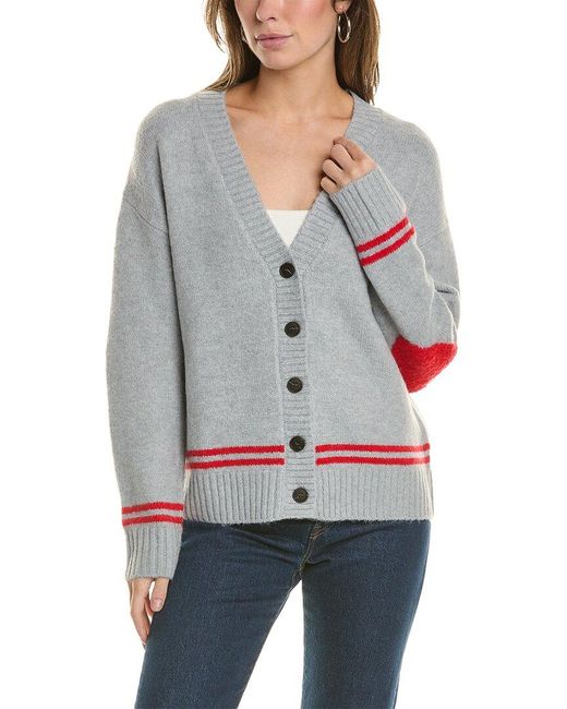 Bobeau Gray Heart Cardigan