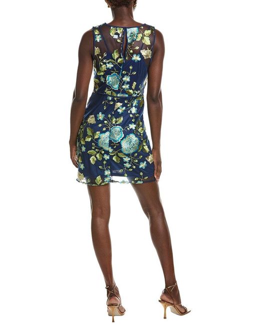 Sam Edelman Blue Lime Floral Mini Dress