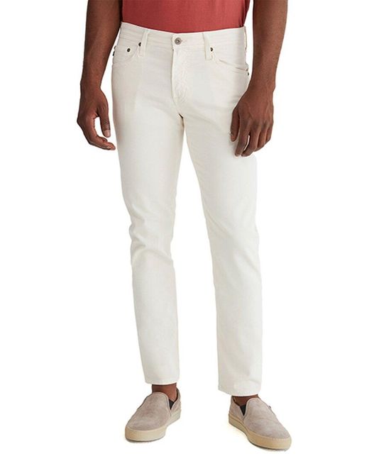 AG Jeans White Tellis Ivory Dust Slim Jean for men