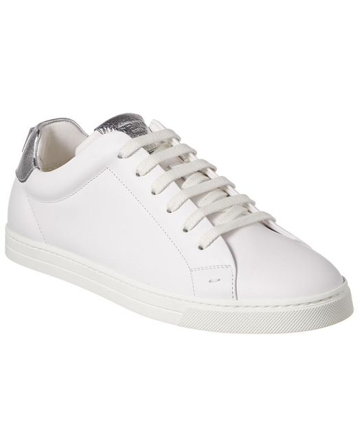 Fendi White Leather Sneaker for men