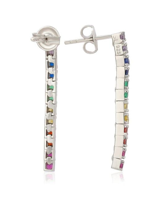 Suzy Levian CZ Jewelry White Suzy Levian Silver Cz Drop Earrings