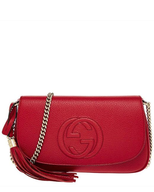 Gucci Red Soho Leather Crossbody