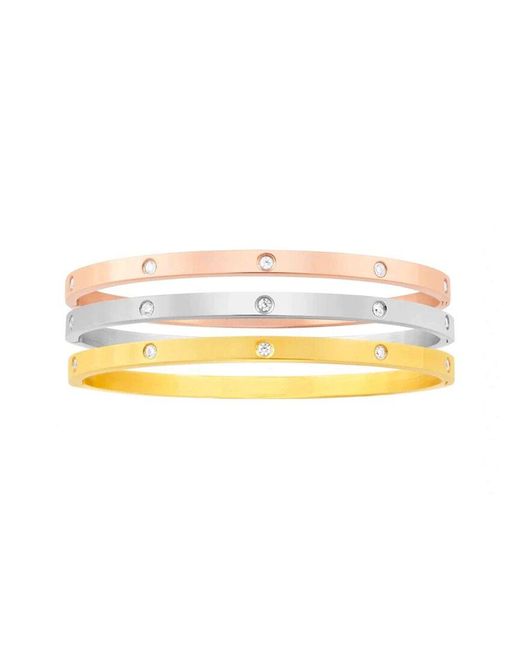 Liv Oliver Yellow 18k & Silver Plated Bangle