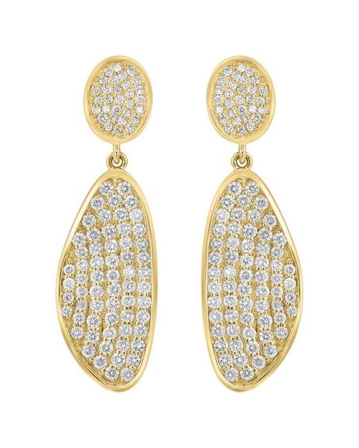 Effy Fine Jewelry Metallic 14k 4.57 Ct. Tw. Diamond Dangle Earrings