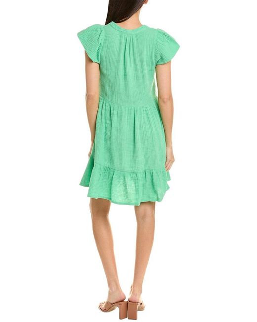 Nation Ltd Green Padma Ruffled Mini Dress