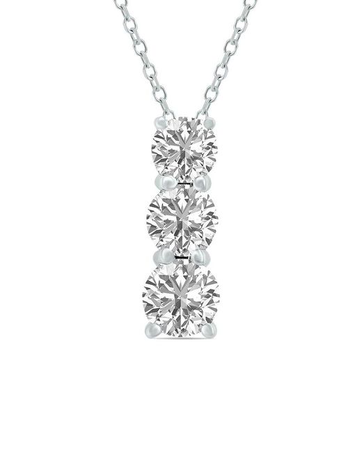 Lab Grown Diamonds White 14k 1.00 Ct. Tw. Lab Grown Diamond Necklace