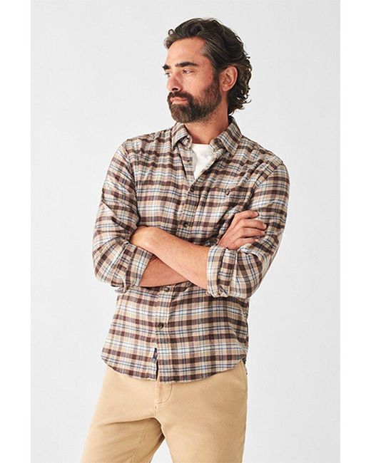 Faherty Brand Gray The Movement Flannel Shirt for men