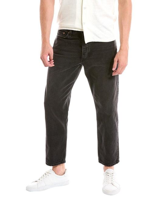 Rag & Bone Beck Authentic Rigid Highland Cropped Relaxed Fit Jean in Black  for Men | Lyst