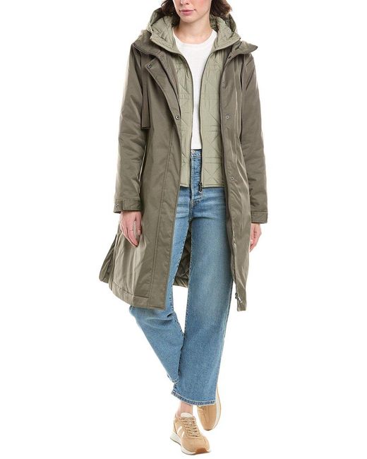 Bernardo Green Modern Utility Raincoat