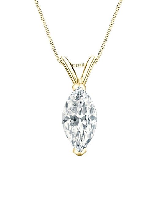 Sabrina Designs Lab Grown Diamonds Metallic 14K 1.50 Ct. Tw. Lab-Grown Diamond Solitaire Pendant