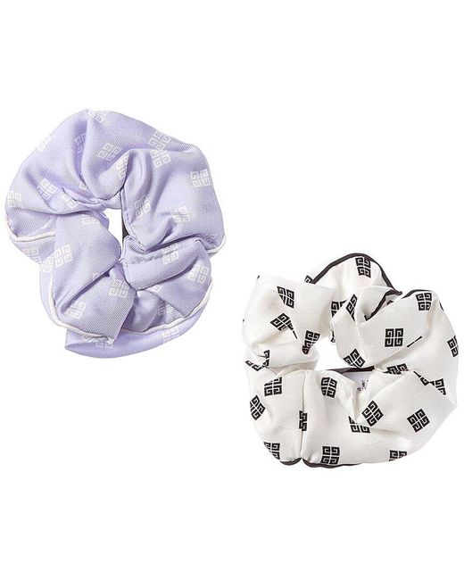 Givenchy Metallic 2pk Silk Scrunchies
