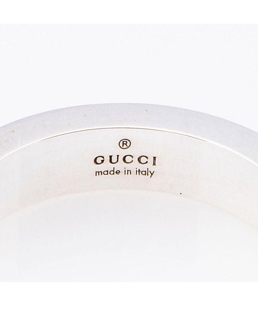 Gucci White Silver Ghost Ring (authentic Pre-loved)