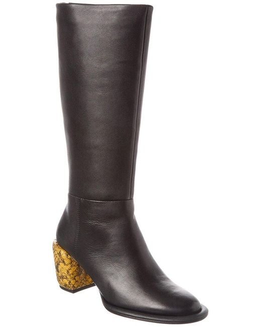3.1 Phillip Lim Brown Naomi Petite Tall Leather Knee-High Boot