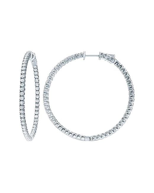 Diana M White Fine Jewelry 18k 1.60 Ct. Tw. Diamond Hoops