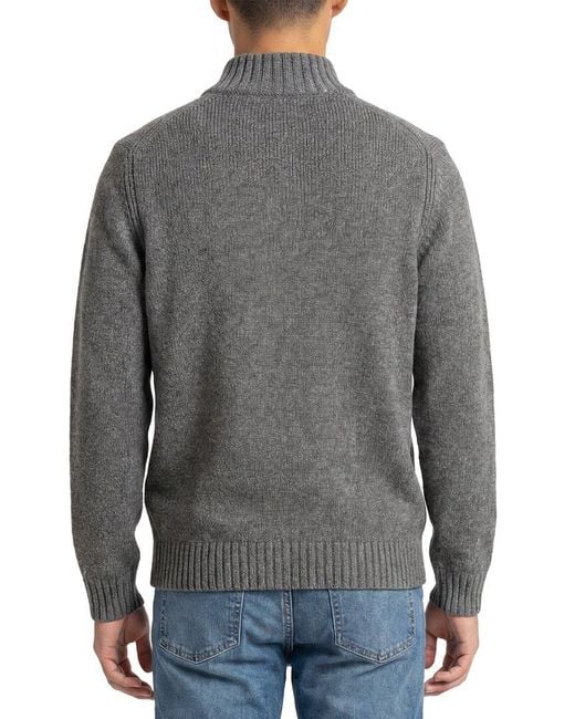 Vince Gray Wool & Cashmere-Blend 1/4-Zip Sweater for men