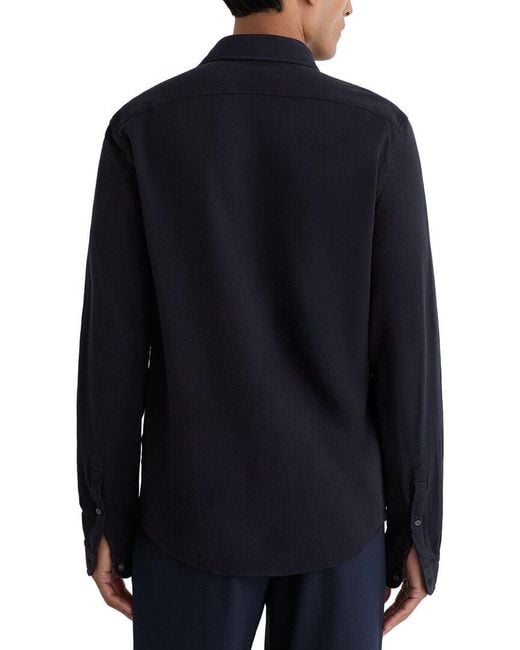 Reiss Black Dasilva Garment Dyed P Casual Shirt for men