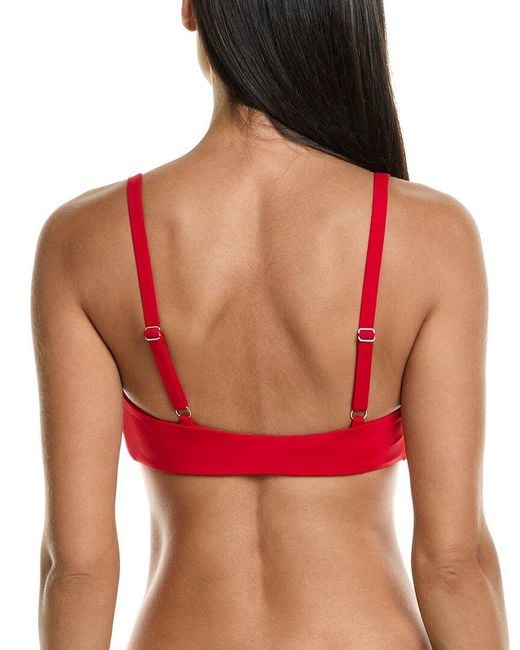 Mara Hoffman Red Ciara Bikini Top