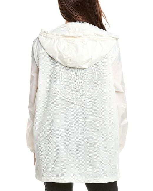 Moncler White Iole Coat