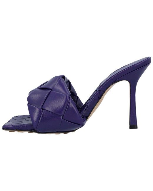 Bottega Veneta Blue Lambskin Leather Lido Mule (Authentic Pre-Loved)