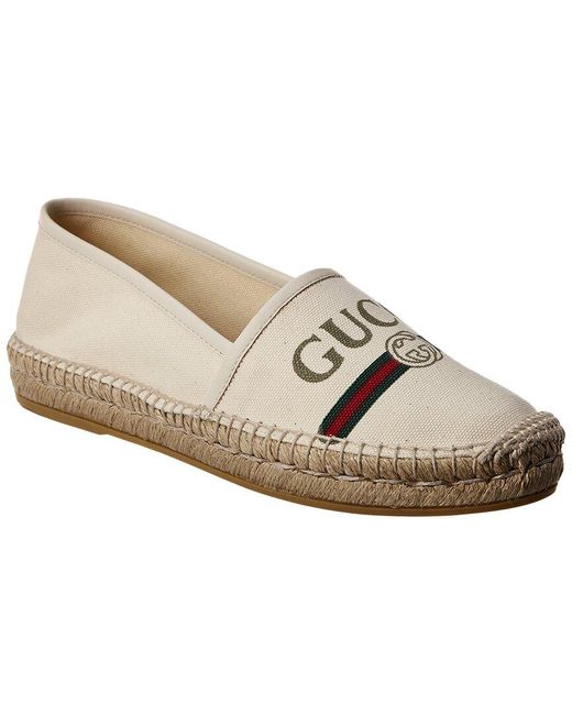 Gucci Logo Canvas Espadrille Lyst