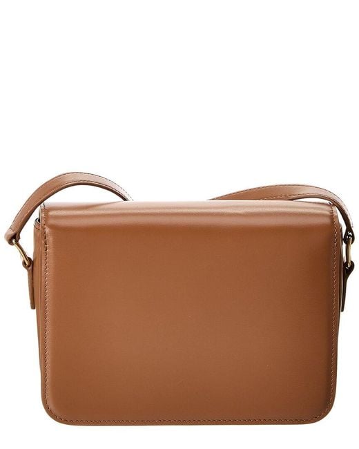 Céline Brown Teen Triomphe Leather Shoulder Bag