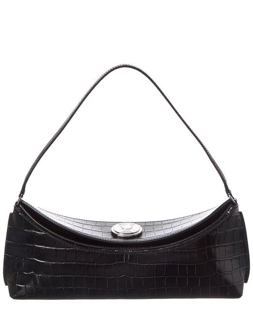 Jacquemus Black Le Calisson Croc-Embossed Leather Shoulder Bag