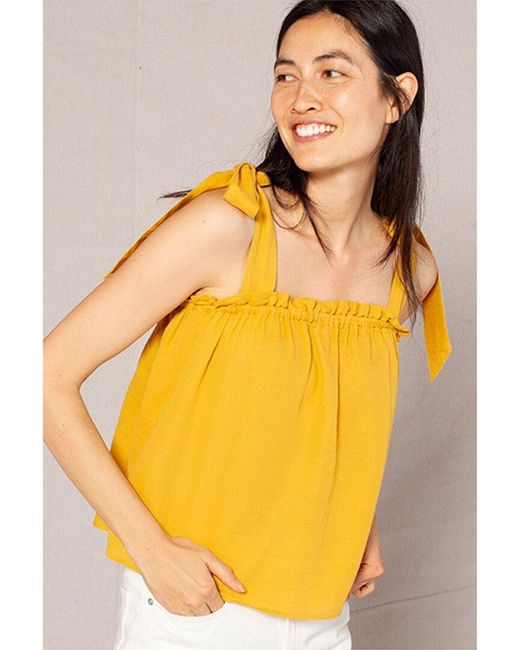 Outerknown Yellow Oasis Top